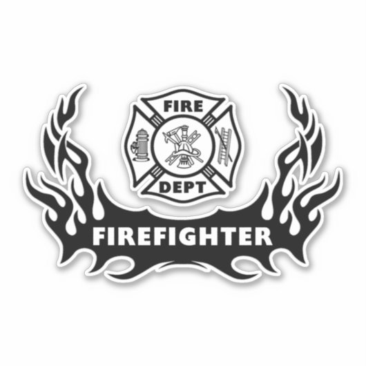 消防士の消防救助デカール シール (正面)