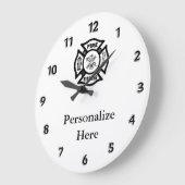 消防士の消防署のシンボル ラージ壁時計 (傾斜)