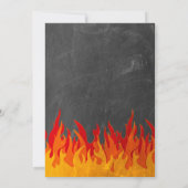 消防士の消防署ギア・バッジ誕生日 招待状 (裏面)