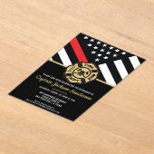 消防士の消防 アクリル招待状 (レイダウン)