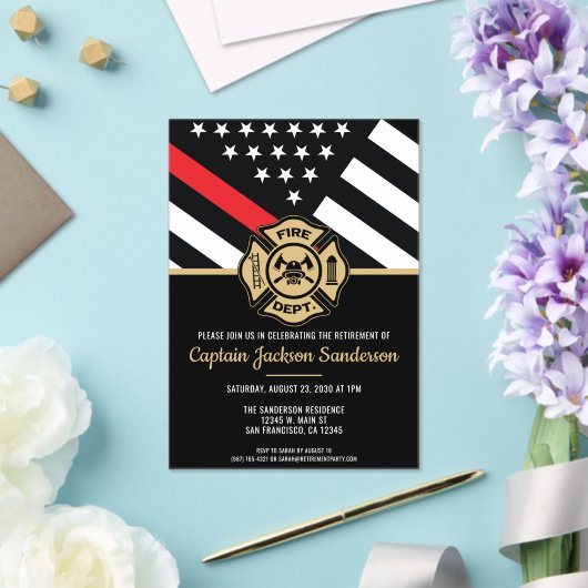 消防士の消防 アクリル招待状 (インサイチュ (ウェディング))