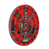 消防士の火および救助部の紋章 ダーツボード (正面左)