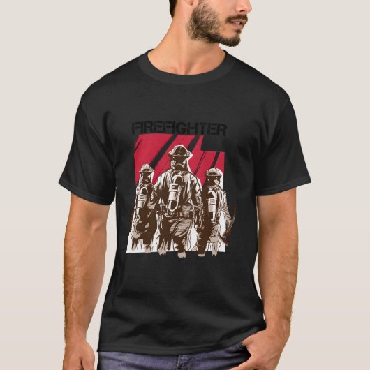 消防士の火とクリスマスのための救助 Tシャツ (正面)