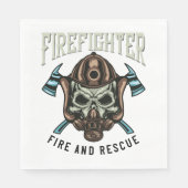 消防士の火と救助ナプキン スタンダードランチョンナプキン (正面)