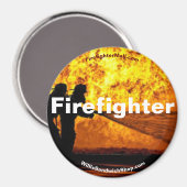 消防士の火炎磁石 マグネット (正面/裏面)