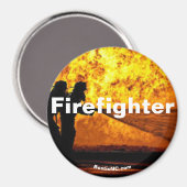 消防士の火炎磁石 マグネット (正面/裏面)
