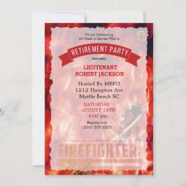 消防士の炎のフラグの退職パーティー 招待状
