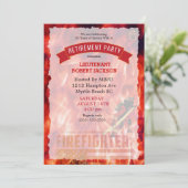 消防士の炎のフラグの退職パーティー 招待状 (スタンド正面)