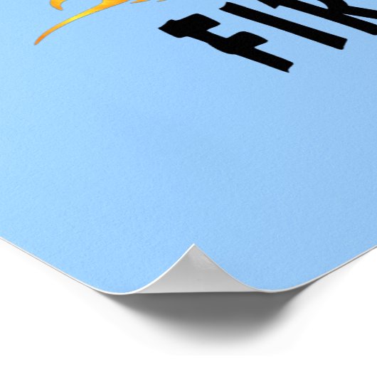 消防士の炎 ポスター (角)