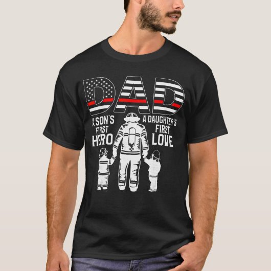 消防士の父・パパへのプレゼント 父の日ギフト Tシャツ (正面)