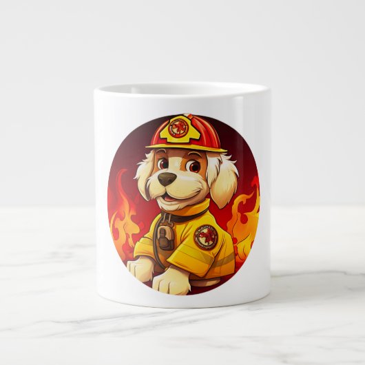 消防士の犬 ジャンボコーヒーマグカップ (正面)