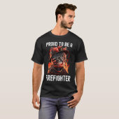 消防士の猫であることに誇り Tシャツ (正面フル)