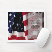 消防士の祈りの言葉の黒のプリント マウスパッド (マウス)