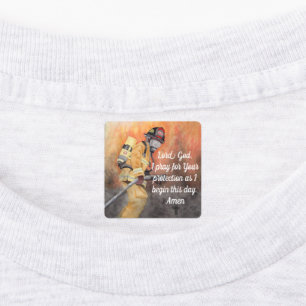 消防士の祈りの言葉のTシャツのラベル ラベル