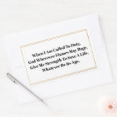 消防士の祈りの言葉シール 長方形シール (封筒)