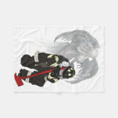 消防士の祈りの言葉 フリースブランケット (正面(横))