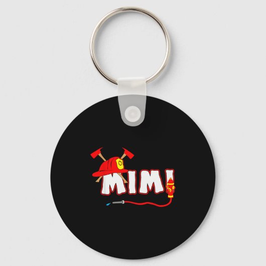 消防士の祖母Tシャツ 消防署の消火栓 キーホルダー (正面)