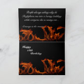 消防士の第18誕生日 カード (内部)