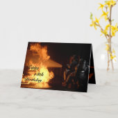 消防士の第18誕生日 カード (黄色い花)