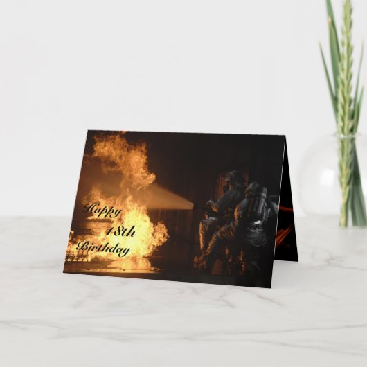 消防士の第18誕生日 カード (正面)