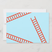 消防士の第4バースデーパーティ招待状の消防士 招待状 (裏面)