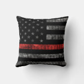 消防士の細い赤線フラグ クッション (裏面)
