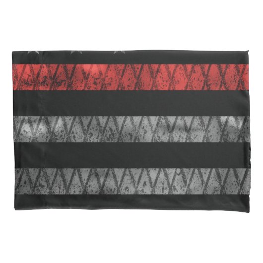 消防士の細い赤線フラグ 枕カバー (正面)