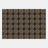 消防士の組み合わせバッジ ラッピングペーパーシート (正面3)