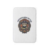 消防士の英雄猫+猫グラフィックTシャツアート - 消防士 バスマット (正面縦)