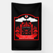 消防士の葬儀記念品 横断幕 (縦)