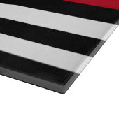 消防士の薄い赤い線のアメリカのフラグ名 カッティングボード (角)