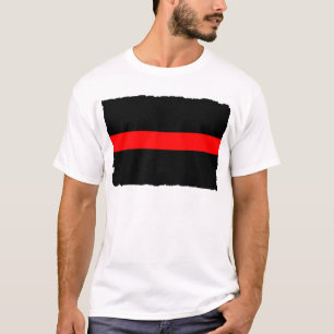 消防士の薄い赤線 Tシャツ