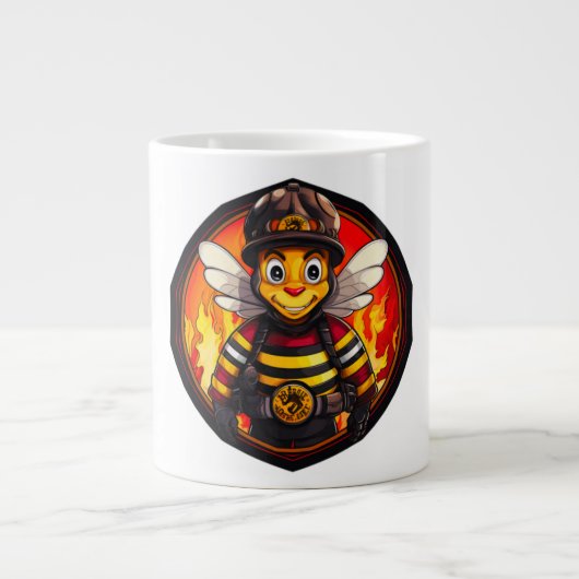 消防士の蜂 ジャンボコーヒーマグカップ (正面)