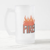 消防士の親マグカップ – スタイルと色を選択 フロストグラスビールジョッキ (左)