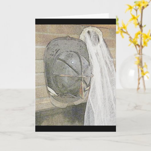 消防士の記念日 カード (黄色い花)