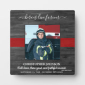 消防士の記念英雄が永遠に生きる写真 フォトプラーク (正面)