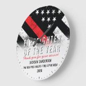 消防士の認定 ラージ壁時計 (傾斜)