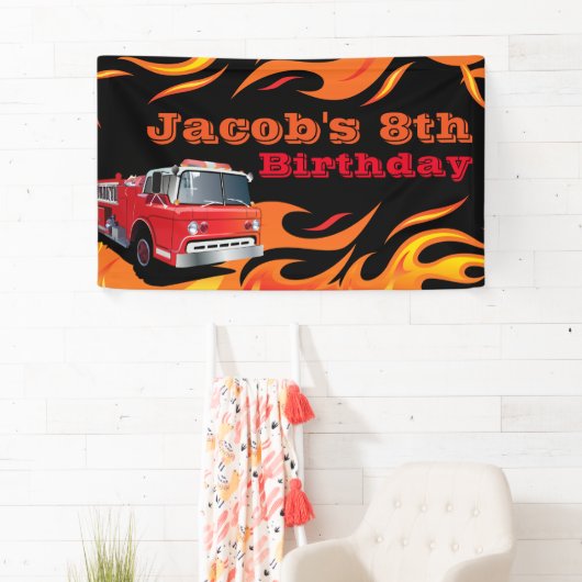 消防士の誕生会 横断幕 (インサイチュ)