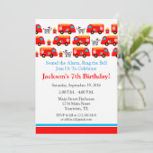 消防士の誕生日のパーティの招待状 招待状 (スタンド正面)