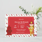 消防士の誕生日ガール 招待状 (スタンド正面)