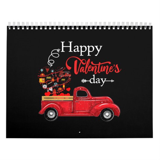 消防士の贈り物|バレンタイン·ファイアファイターおめでとう カレンダー (カバー)