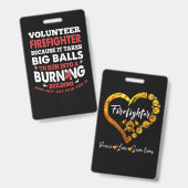 消防士の贈り物|ボランティア消防士 バッジ (正面＆裏面)