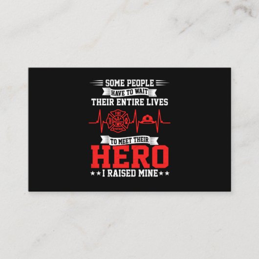 消防士の贈り物|消防士を待つ人もいる 名刺 (正面)