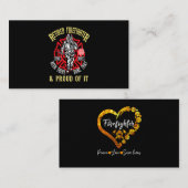 消防士の贈り物|消防退職した士&誇りを持った 名刺 (正面/裏面)