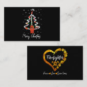 消防士の贈り物|聖降誕祭のお目出とう 名刺 (正面/裏面)