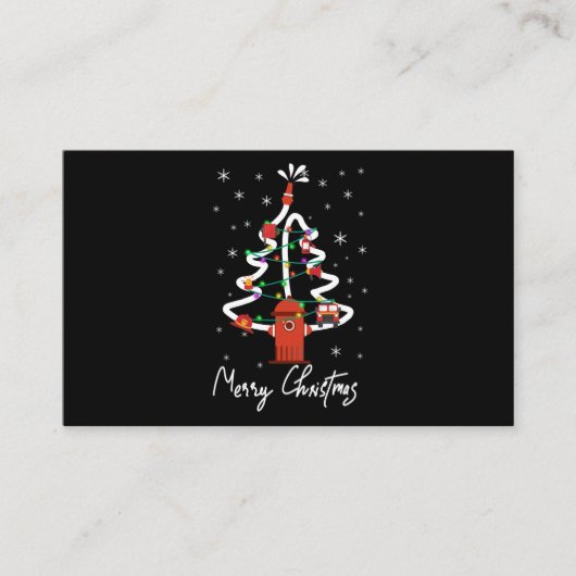 消防士の贈り物|聖降誕祭のお目出とう 名刺 (正面)