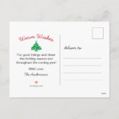 消防士の赤い線のアメリカ国旗写真 シーズンポストカード (裏面)