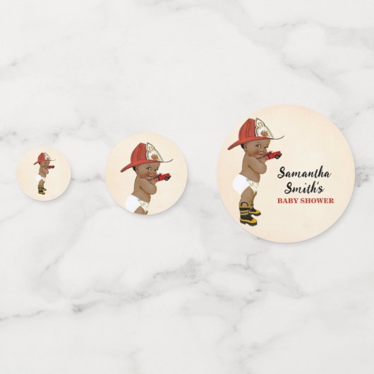 消防士の赤来ちゃんシャワーありがとう コンフェッティ (正面)