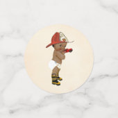 消防士の赤来ちゃんシャワーありがとう コンフェッティ (スモール正面)