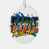 消防士の蹴りの灰 セラミックオーナメント (右)